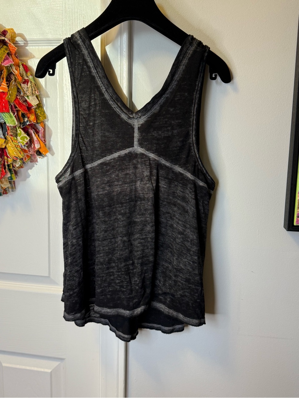 We The Free Washed Black V-Neck Sleeveless Tank - Picture 2 of 4